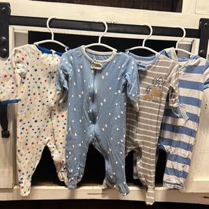 Set of 4, 3-6 month boys pajamas.